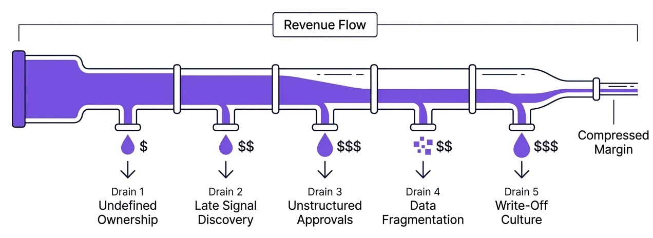 Manufacturing Margin Erosion & Topology Failure - The Five Channels of Margin Leakage