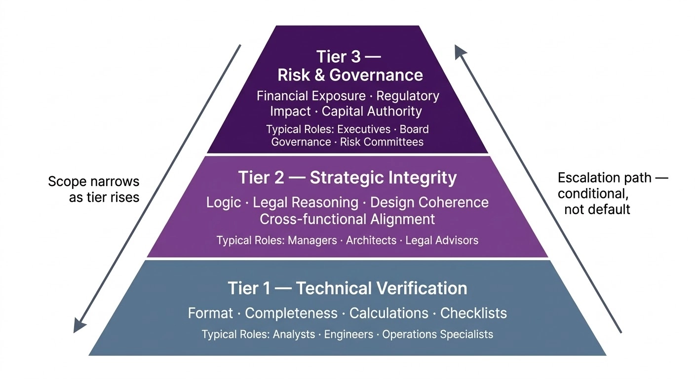 Tiered Review Architecture & Cognitive Waste - The TRA Pyramid
