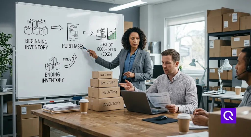 Cost of goods sold formula: beginning inventory plus purchases minus ending inventory