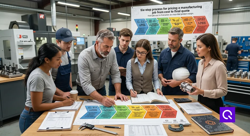 Six-step process for pricing a manufacturing job from cost to final quote